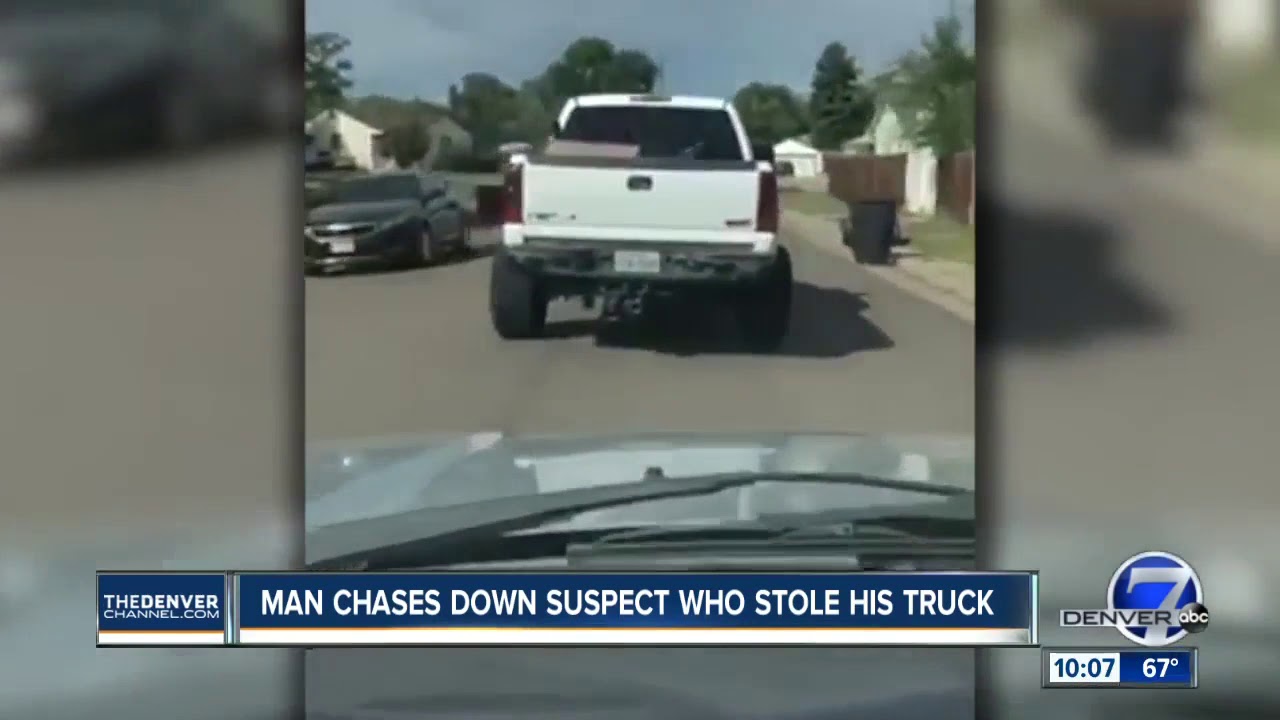 Denver man gets into car chase to get his stolen truck back - YouTube