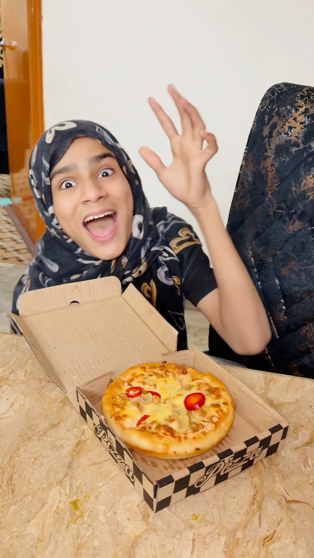 My Sister ? Loving Of Pizza ??