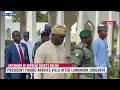 Moment President Tinubu Arrives Villa After Supreme Court