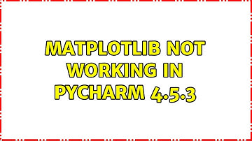 matplotlib not working in Pycharm 4.5.3