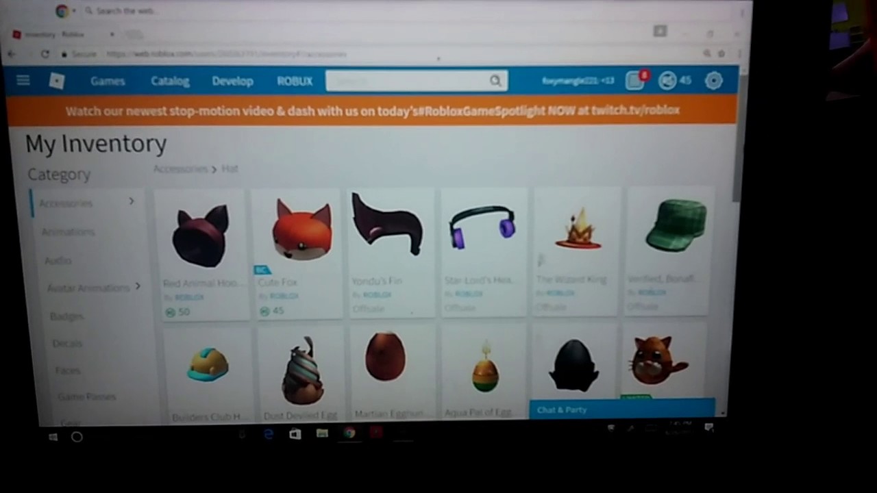 Inventory Avatar And More On Roblox Read Desc Youtube - how to see roblox's inventory