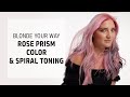 Violet rose prism hair coloring  spiral toning tutorial  blonde your way  goldwell education plus