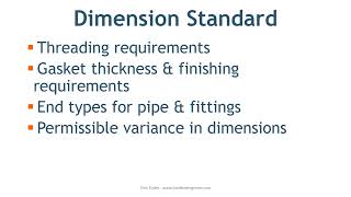 6 Dimension Standard and use of code, standard and specification in piping