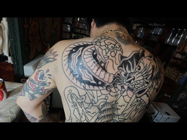 Friend's back piece tattoo 4 - YouTube