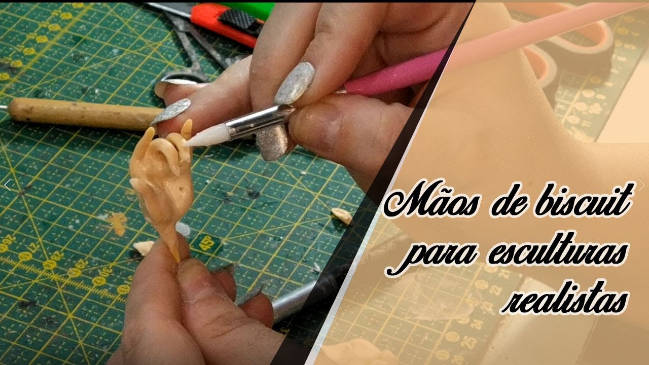 Mãos de Biscuit para esculturas realistas