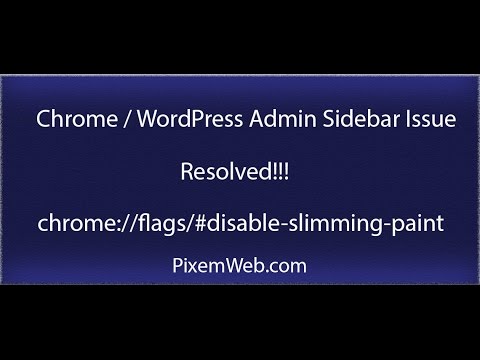 WordPress Chrome Issue