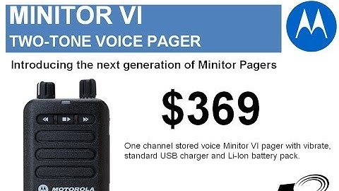 Motorola Minitor VI (6) pagers $369 each a short overview