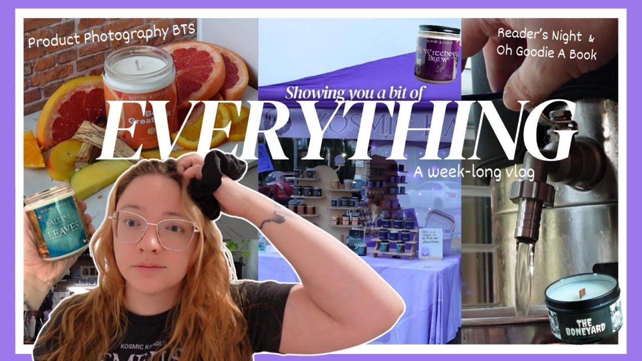 a week in my life as a part time small business owner 🕯️🍂 markets, product photography, and more