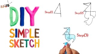 flying draw bird step easy