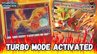 *NEW* Temporal Forces Turbo Gouging Fire EX Deck Is Destroying Ranked! Pokemon TCG Live