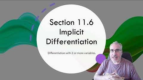 MAT 210 Section11.6 Implicit Differentiation
