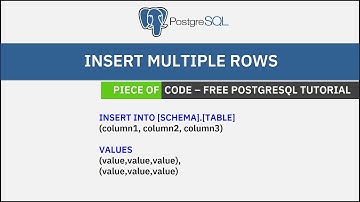 How to Insert multiple rows into table in Postgres database | PgAdmin 4 tutorial