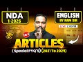 🔴NDA 1 2026 English: Articles | English for NDA 2026 | NDA English Article (PYQ) | NDA English | MKC