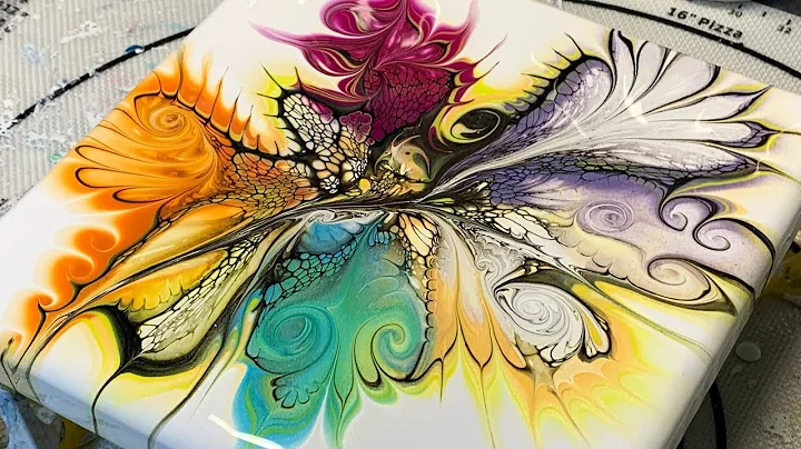 #118 Super Detailed Modified Bloom Collab | Acrylic Pour Painting | Abstract | Fluid Art