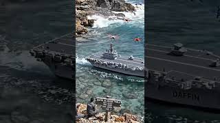 Realistic RC Aircraft Carrier Launches Drones at Sea #aircraft #drones #usa #uk