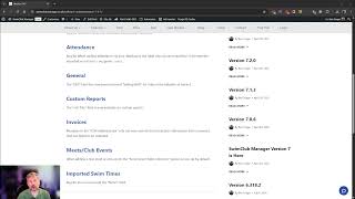 SwimClub Manager version 7.4.1 updates