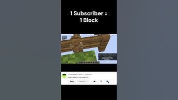Day 7 of Placing one block for every subscriber i get! #minecraft #minecraftshorts