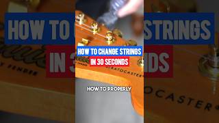 How to change Guitar Strings in 60 seconds (Strat) #shorts