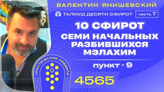 ТАЛМУД ДЕСЯТИ СФИРОТ. 7 Часть.10 СФИРОТ Семи НачальныХ Разбившихся МЭЛАХИМ. Пункт 9
