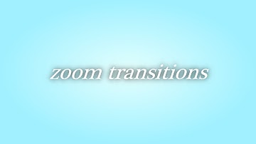 Zoom Transition Tutorial — Sony Vegas
