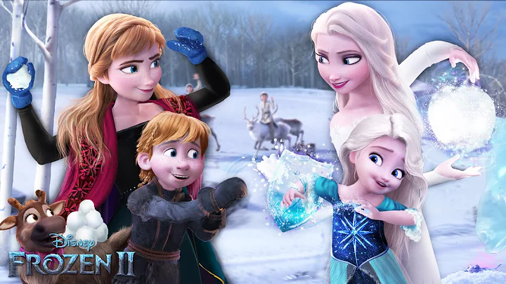 Frozen 2: Elsa and Anna in SNOWBALL FIGHT with the...