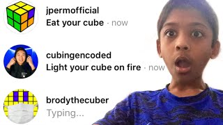 DMing 100 Cubing YouTubers Asking For a Dare! (CRAZY Replies)