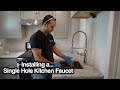HOME DIY | Installing a Single Hole Kitchen Faucet in Granite Countertop
