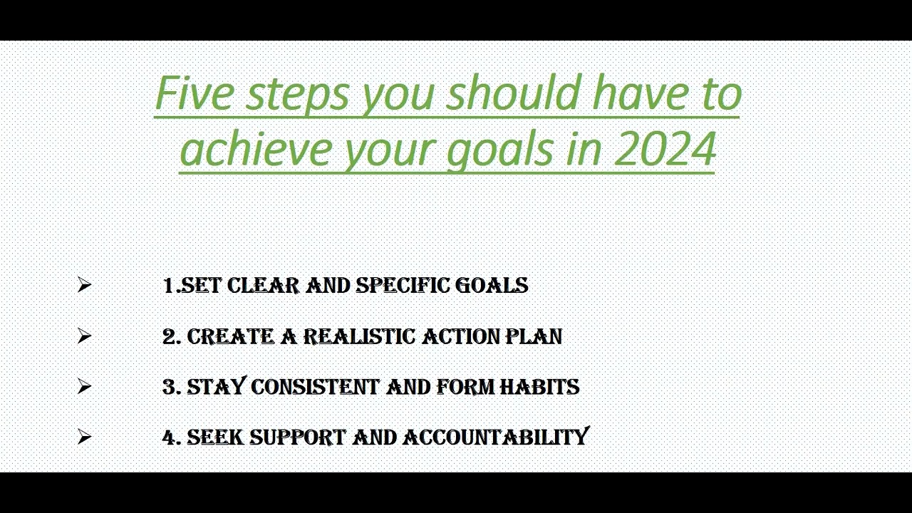 these are 5 steps will help you to achieve your goals 2024 - YouTube