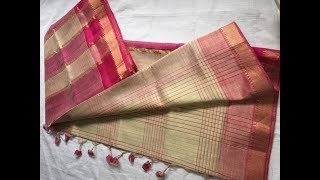 Ethnic Handloom Cotton Silk Fancy Checks Sarees || party wear sarees/ Checks Saree/silk saree screenshot 5