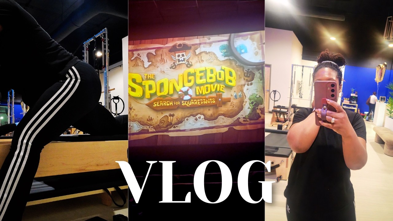 Пробую пилатес впервые 🧘🏽‍♀️ | Пойдем со мной на занятие + Вечер кино с моей подругой