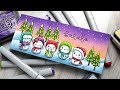 Holiday Card Series 2021 - Day 1 - Snowy Slimline Scene