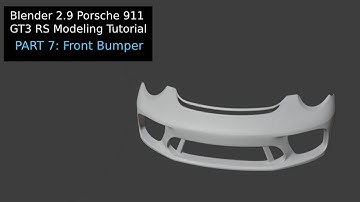 Blender 2.9 Porsche 911 GT3 RS Modeling Tutorial: Part 7 (Front Bumper)