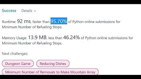 Leetcode 871. Minimum Number of Refueling Stops | Python | Max Heap | FAANG Coding | Top 5% Solution