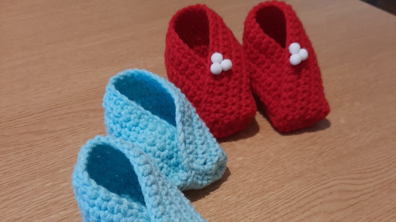 scarpetta baby kimono 0/3mesi all'uncinetto - YouTube