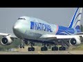 BOEING 747 LANDING + DEPARTURE at Düsseldorf - Special VIP B747 (4K)
