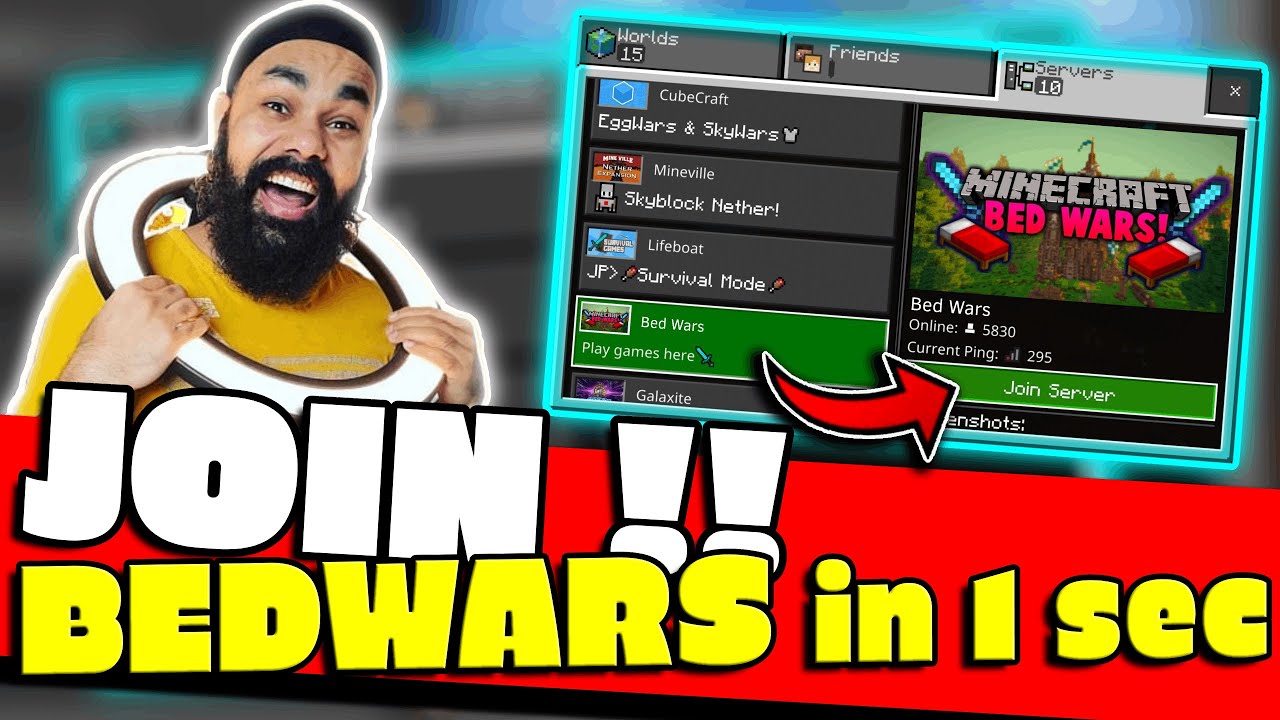 how to play bedwars in minecraft pe, Minecraft Bedwars server, play  bedwars with friends