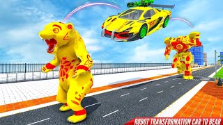 Mobil Balap Berubah Jadi Beruang Dan Robot Perang | Bear Robot Car Transform : War Robot Games 2021 screenshot 4