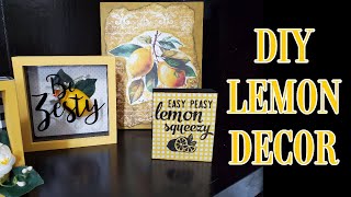 DIY LEMON TIERED TRAY DECOR USING SCRAP WOOD - FARMHOUSE LEMON DECOR