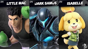 Super Smash Bros. Ultimate - Little Mac vs Dark Samus vs Isabelle
