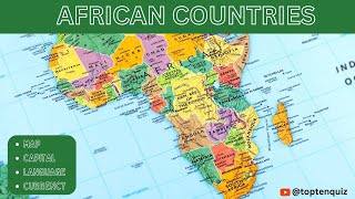 Countries of Africa: Capital, Language, and Currency | Countries Map #toptenquiz