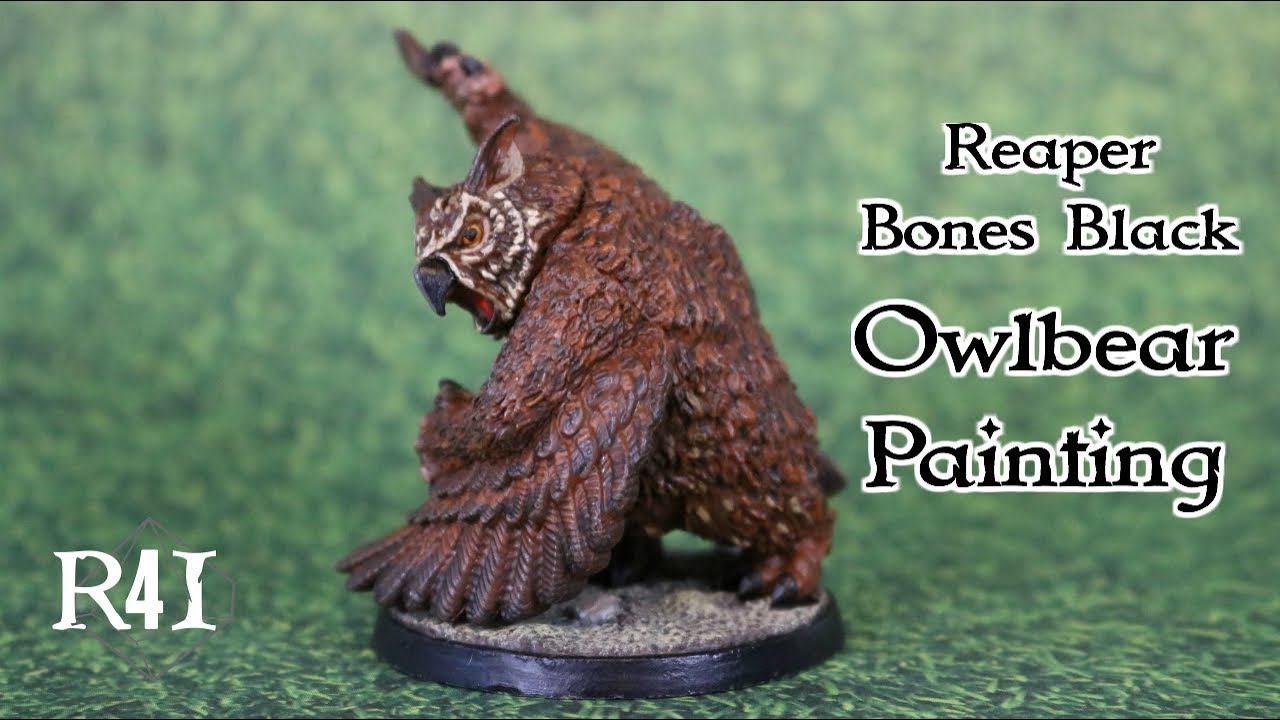 Reaper Miniatures Owlbear #44001 Bones Black Plastic D&D RPG Mini Figure
