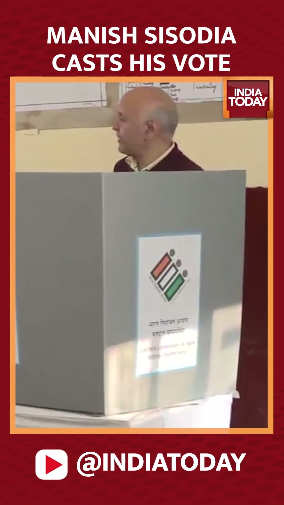 AAP Leader Manish Sisodia Casts Vote In Delhi | Delhi Elections 2025 | #shorts #manishsisodia