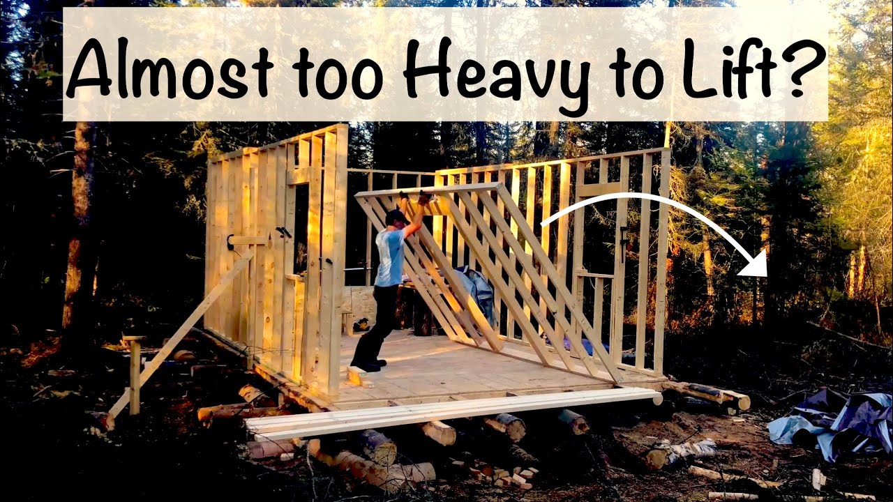Watch Me Build an Off-Grid Winter Cabin Alone IN THE WOODS | Exterior ...