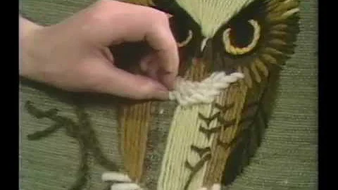 Erica Wilson stitches an Owl