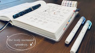 the ivory mermaid | ep. 3 ✨ 2024 goals setup in my hobonichi cousin