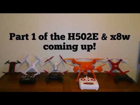 dronesense Syma x8w & Hubsan h502e I'm flying both at once.