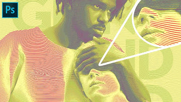 Create Curved Halftone Line Gradient Art | Photoshop