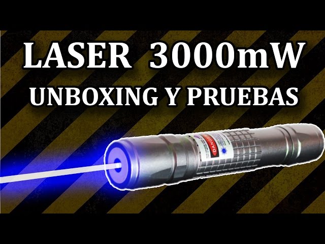 Laser Azul Ultra Potente 3000mW - Unboxing y Pruebas (Experimentar En Casa)  