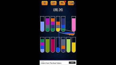 Water Sort Puzzle - Color Liquid Sorting Game Level 245 Solution