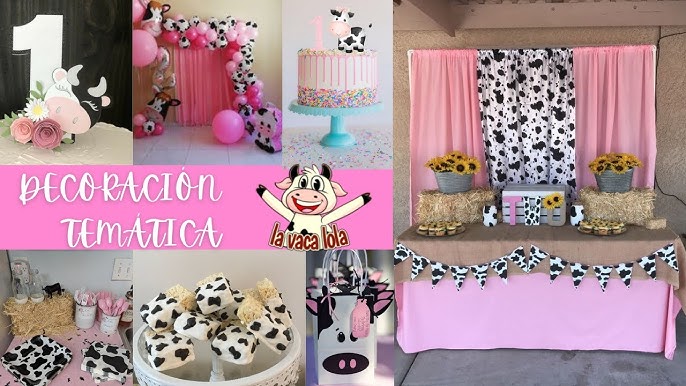 Vaca Lola Bebe  Cumpleaños de vaca, Decoracion fiesta vaquera infantil,  Decoración de vaca